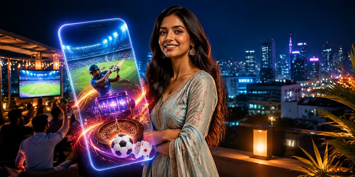 Player enjoying live casino session on mobile in India